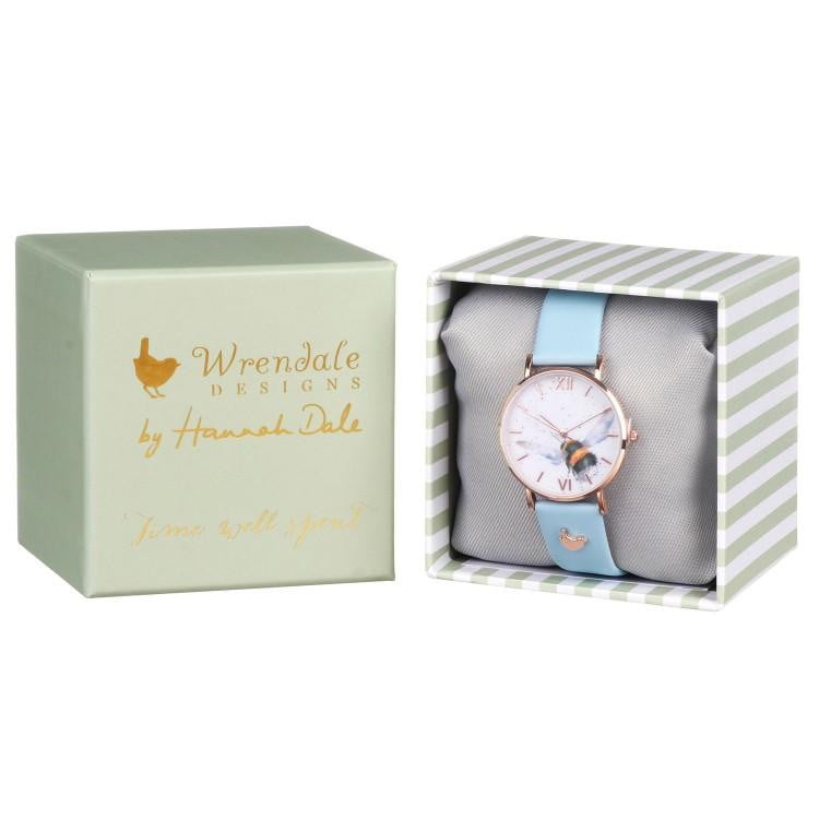 Wrendale Designs - 'Flight of the Bumblebee' Watch with Leather Strap - Hothouse